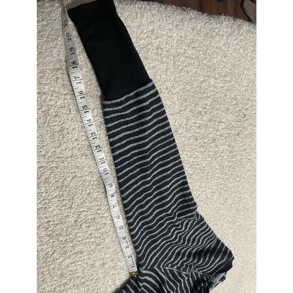 Bar by Melis Kozan Women's Size Medium Striped Side Zip Sweatshirt Black Gray - Picture 4 of 9